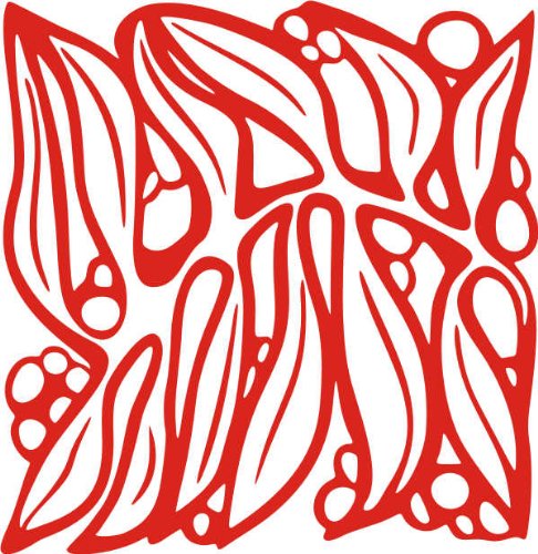 INDIGOS/Wandaufkleber-e69 strahlendes Blätterwerk 80x77 cm- rot, Vinyl, 80 x 77 x 1 cm von INDIGOS