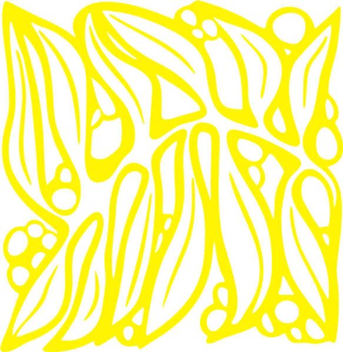 INDIGOS/Wandaufkleber-e69 strahlendes Blätterwerk 120x116 cm- gelb, Vinyl, 120 x 116 x 1 cm von INDIGOS