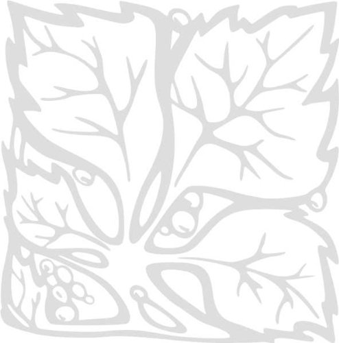 INDIGOS/Wandaufkleber-e67 hübsche Blümchen mit Blättern 120x118 cm- Silber, Vinyl, 120 x 118 x 1 cm von INDIGOS