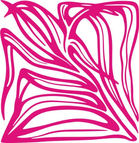 INDIGOS/Wandaufkleber-e63 schöner Rhabarber Blätterwerk Blatt Blüte Blumen Pflanzen Ranke 40x38 cm- pink, Vinyl, 40 x 38 x 1 cm von INDIGOS