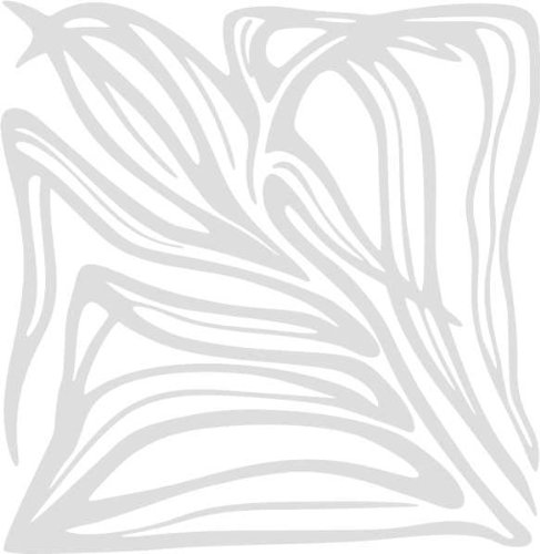 INDIGOS/Wandaufkleber-e63 schöner Rhabarber Blätterwerk Blatt Blüte Blumen Pflanzen Ranke 120x116 cm- Silber, Vinyl, 120 x 116 x 1 cm von INDIGOS