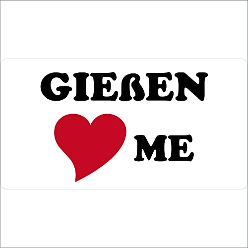 Indigos UG Aufkleber Gießen Love me 15x8 - Stadt - weiß - Autoaufkleber - Laptop - Freizeit - Sport- Fussball - mit Herz - Herz Aufkleber von Indigos