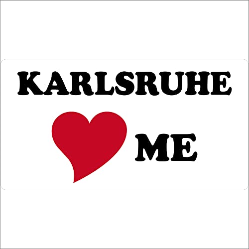 Indigos UG Aufkleber Karlsruhe Love me 15x8 - Stadt - weiß - Autoaufkleber - Laptop - Freizeit - Sport- Fussball - mit Herz - Herz Aufkleber Indigos UG Aufkleber Karlsruhe Love me 15x8 - Stadt - weiß - Autoaufkleber - Laptop - Freizeit - Sport- Fussball - mit Herz - Herz Aufkleber von Indigos