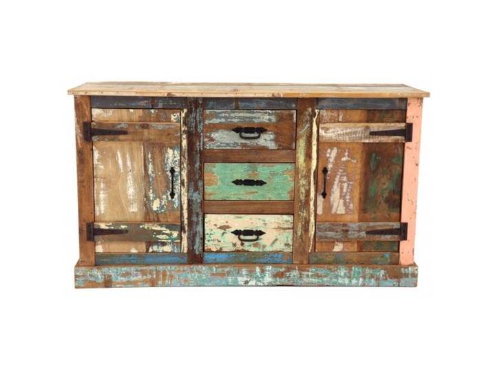 Kommode Retro 140x80x45 aus recyceltem Mangoholz von Indisches-Möbelhaus.de