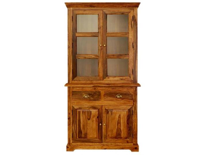 Vitrine 100x200x45 aus indischem Sheesham-Massivholz von Indisches-Möbelhaus.de