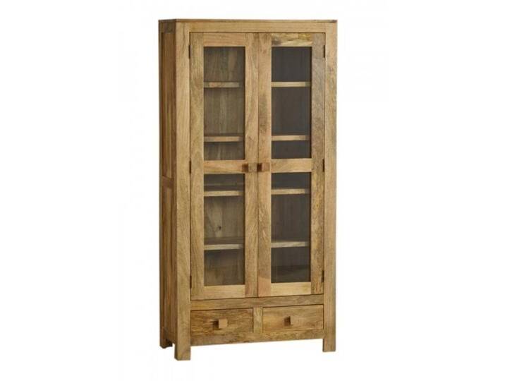 Vitrine Hina 100x180x45 aus Mangoholz von Indisches-Möbelhaus.de