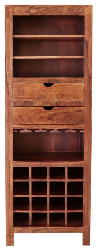 Indischesmoebelhausde Barschrank Barschrank 65x180x45 aus indischem Sheesham-Holz von Indischesmoebelhausde