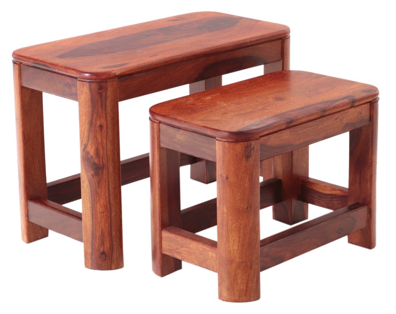 Indischesmoebelhausde Beistelltisch Beistelltisch-2er-Set Tina aus Palisandr-Massivholz Indischesmoebelhausde Beistelltisch Beistelltisch-2er-Set Tina aus Palisandr-Massivholz von Indischesmoebelhausde