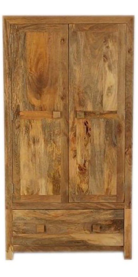 Indischesmoebelhausde Kleiderschrank Schrank Hina 120x200x60 aus Mangoholz von Indischesmoebelhausde