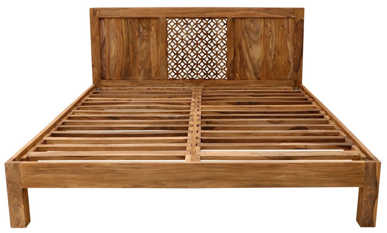 Indischesmoebelhausde Massivholzbett Bett Mira 180x200 aus indischem Sheesham-Massivholz von Indischesmoebelhausde