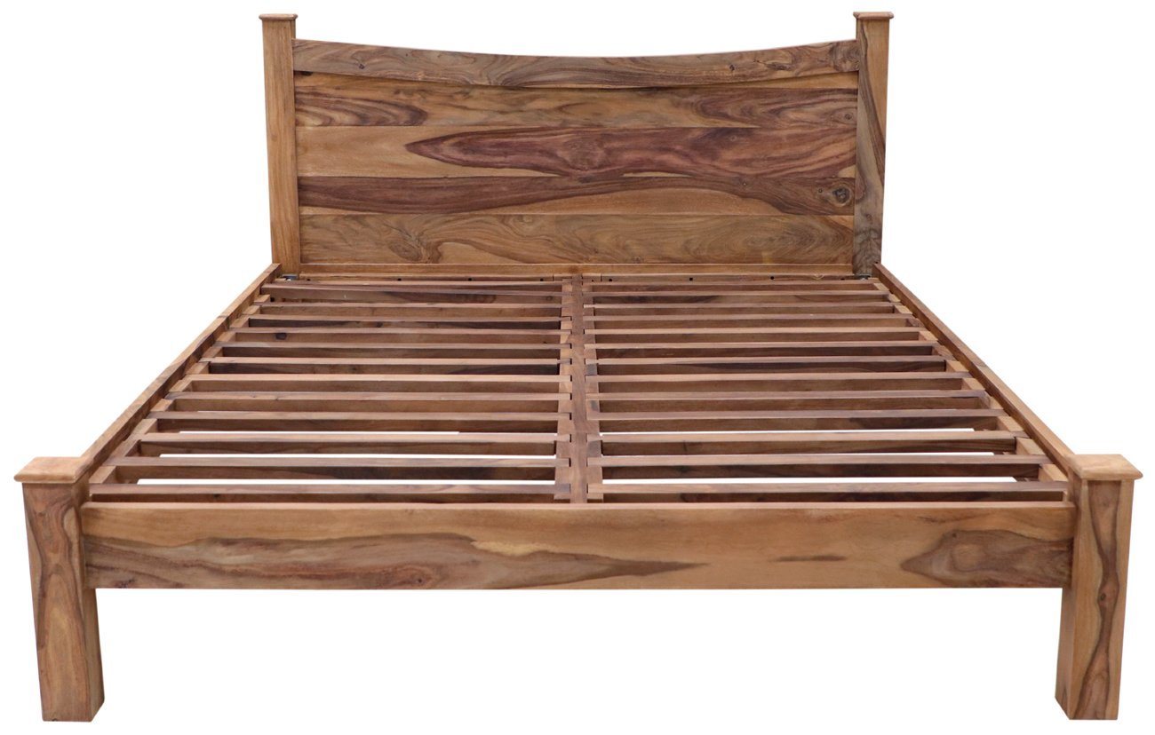 Indischesmoebelhausde Massivholzbett Bett Rami 160x200 aus indischem Sheesham-Massivholz von Indischesmoebelhausde