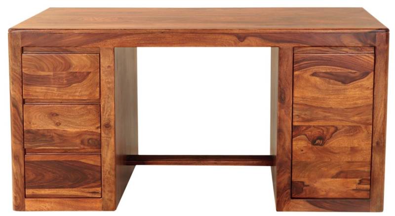 Indischesmoebelhausde Schreibtisch Schreibtisch Tina 160x80x76 aus Palisandr-Massivholz von Indischesmoebelhausde