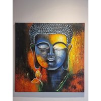 Handgemalt, Ölgemälde, Moderne Kunst, Wandkunst, Büro, Dekoration, Wandbild, Modern Home Decor - Modern Buddha Handgemalt, Ölgemälde, Moderne Kunst, Wandkunst, Büro, Dekoration, Wandbild, Modern Home Decor - Modern Buddha von IndividualArtGallery