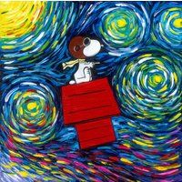 Snoopy - Vincent Van Gogh - Jetzt Neu Professioneller Kunstdruck, Reproduktion, Moderne Kunst, Wandkunst, Dekoration, Wandbild von IndividualArtGallery