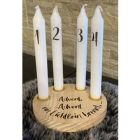Adventskranz, Adventskerzenteller, Advent, Kerzenhalter, Weihnachten, Kerzenbrett Mit Kerzen Adventskranz, Adventskerzenteller, Advent, Kerzenhalter, Weihnachten, Kerzenbrett Mit Kerzen von IndividualWerk