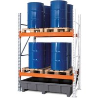 Palettenregal PRP 18.25, für 4 Euro- oder 2 Chemiepaletten, 2 Lagerebenen, AF von Denios