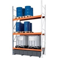Palettenregal PRP 27.44, für 9 Euro- oder 6 Chemiepaletten oder 6 IBC, 3 Lagerebenen, AF von Denios