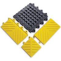 Fliese für NoTrax Bodenplatten-Stecksystem, PVC, gelocht, BxL 305 x 305 mm, schwarz von NoTrax