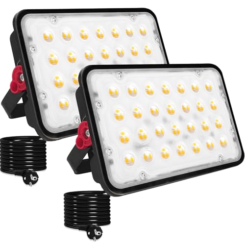 Indmird 50W LED Strahler Außen, 2 Stück Superhell 5000LM Led Strahler Warmweiß 3000K led Scheiwerfer Flutlicht IP66 Wasserdicht LED Außenstrahler für Gärten Auffahrt Garage Flur Ho Indmird 50W LED Strahler Außen, 2 Stück Superhell 5000LM Led Strahler Warmweiß 3000K led Scheiwerfer Flutlicht IP66 Wasserdicht LED Außenstrahler für Gärten Auffahrt Garage Flur Ho von Indmird