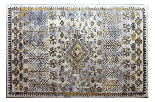 Rug Modernsoft 060X110Cm 6528Gold Rug Modernsoft 060X110Cm 6528Gold von Indomex