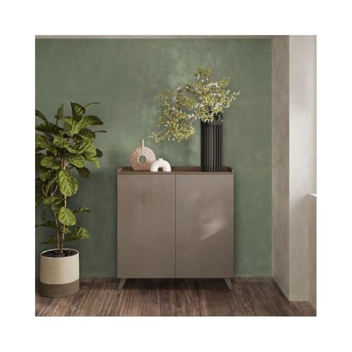 Indomita Anrichte Hohe Anrichte 2 Türen Polan 121 x 42 x 126 h Farbe Bronze Merure von Indomita