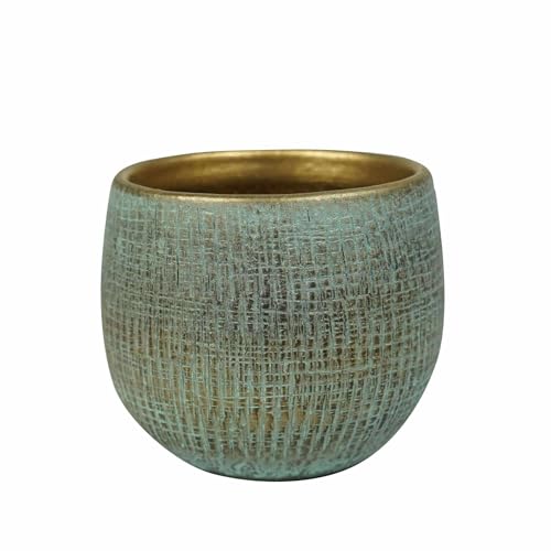 Indoor-Helden Blumentopf 13 cm Ryan | Handgefertigter Übertopf aus Keramik in Shiny Blue | Blumenübertopf für Zimmerpflanzen Indoor-Helden Blumentopf 13 cm Ryan | Handgefertigter Übertopf aus Keramik in Shiny Blue | Blumenübertopf für Zimmerpflanzen von Indoor-Helden
