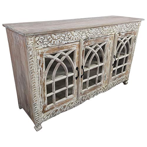 Indoortrend Sideboard mit Türen groß - Kommode Anrichte Wohnzimmer - Schrank Holz Vintage Shabby Chic - Sideboard Massivholz - Maße ca. 150/45 / 90 cm Indoortrend Sideboard mit Türen groß - Kommode Anrichte Wohnzimmer - Schrank Holz Vintage Shabby Chic - Sideboard Massivholz - Maße ca. 150/45 / 90 cm von Indoortrend
