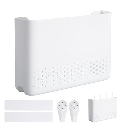 Router Schrank Router Verstecken WLAN Router Box WiFi Router Aufbewahrungsbox Wand WLAN Wandbehänge TV Kabel Verstecken Box Wand Regal 25,5 x 17 x 5,5 cm WiFi-Rack Weiß Router Schrank Router Verstecken WLAN Router Box WiFi Router Aufbewahrungsbox Wand WLAN Wandbehänge TV Kabel Verstecken Box Wand Regal 25,5 x 17 x 5,5 cm WiFi-Rack Weiß von Indrnif