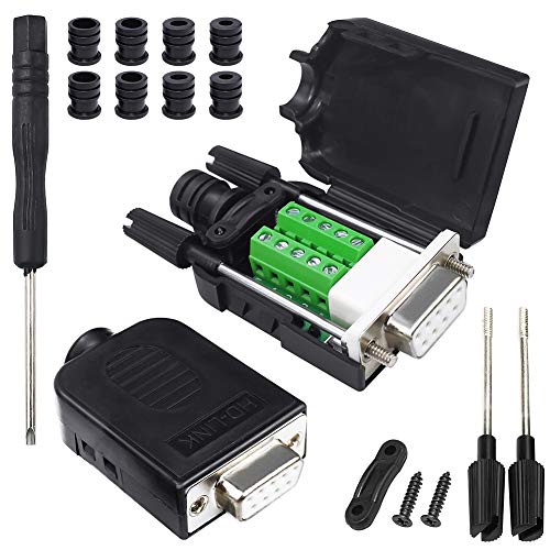 InduSKY 2 Stück DB9 Buchse Adapter Lötfreier Breakout Board Stecker RS232 Stecker D-SUB Seriell zu Klemmenblock Connector 9P-Adapter Weiblich mit Gehäuse InduSKY 2 Stück DB9 Buchse Adapter Lötfreier Breakout Board Stecker RS232 Stecker D-SUB Seriell zu Klemmenblock Connector 9P-Adapter Weiblich mit Gehäuse von InduSKY