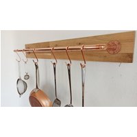 Kupfer-Küchenutensilienhalter Mit 5 Haken Inklusive, Kupfer-Küchendekor Im Industriestil, Hängendes Küchenpfannenregal Kupfer-Küchenutensilienhalter Mit 5 Haken Inklusive, Kupfer-Küchendekor Im Industriestil, Hängendes Küchenpfannenregal von InduStyleDesign
