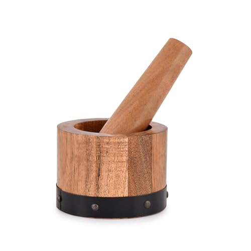 Indus Lifespace Mortar & Pestles Set Perfect for Grinder for Herbs, Garlic, Spices & Kitchen Essentials. (Mortar- 10.16cm x 10.16cm x 7.62cm Pestle-15.24cm) von Indus Lifespace
