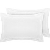 Betttuch aus 100% ägyptischer Baumwolle, Fadenzahl 400., weiß, Pair Of Oxford Pillowcases von Indus Textiles