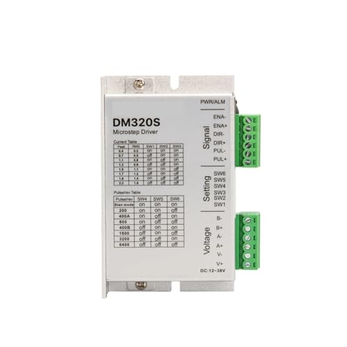 IndusTradCorp DM320S Schrittmotor-Controller, 2-Phasen-Schrittmotortreiber 18-40 VDC 0,3-2,2 A for Nema17 Schrittmotor-Controller von IndusTradCorp