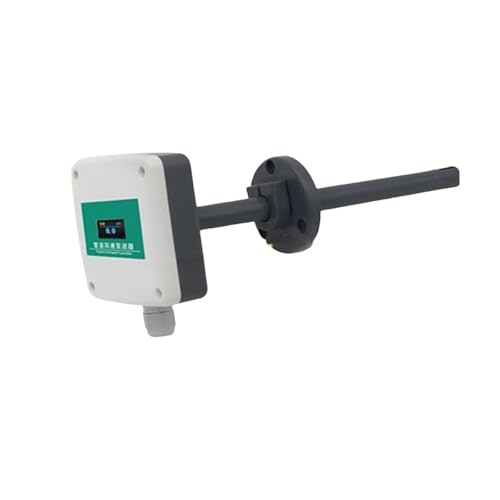 IndusTradCorp LED-Anzeige 4–20 mA RS485 0–10 V 0–5 V Rohrleitungskanal Windgeschwindigkeitssensor, Tachometer, Luftgeschwindigkeitsmesser, Luftstrom-Luftgeschwindigkeitssender(5M S 4-20MA OLED) von IndusTradCorp