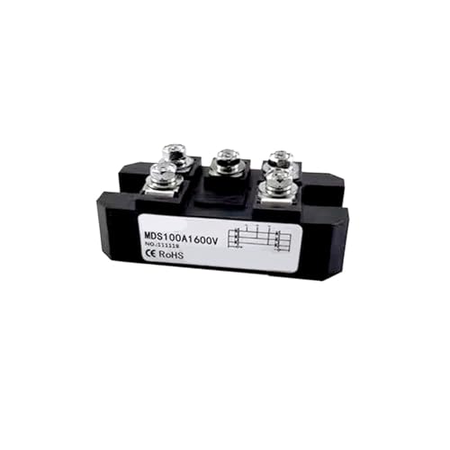 IndusTradCorp MDS60-16 60A 75A 90A 100A 120A 150A Dreiphasen-Gleichrichtermodul, MDS100-16 AC/DC-Modul 1600V 60A 3-Phasen-Diodenbrückengleichrichter(MD100A 1600V) von IndusTradCorp