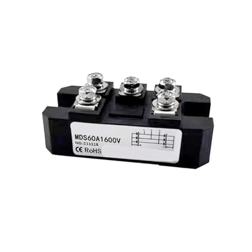 IndusTradCorp MDS60-16 60A 75A 90A 100A 120A 150A Dreiphasen-Gleichrichtermodul, MDS100-16 AC/DC-Modul 1600V 60A 3-Phasen-Diodenbrückengleichrichter(MDS60A 1600V) von IndusTradCorp