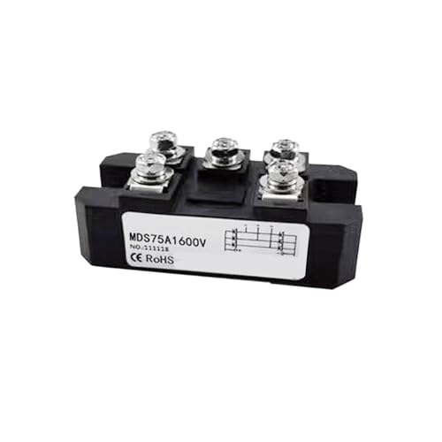IndusTradCorp MDS60-16 60A 75A 90A 100A 120A 150A Dreiphasen-Gleichrichtermodul, MDS100-16 AC/DC-Modul 1600V 60A 3-Phasen-Diodenbrückengleichrichter(MDS75A 1600V) von IndusTradCorp
