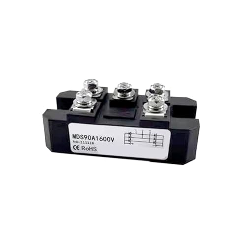 IndusTradCorp MDS60-16 60A 75A 90A 100A 120A 150A Dreiphasen-Gleichrichtermodul, MDS100-16 AC/DC-Modul 1600V 60A 3-Phasen-Diodenbrückengleichrichter(MDS90A 1600V) von IndusTradCorp