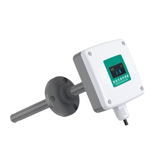 RS485 4-20 mA 0-5 V 0-10 V Kanal-Luftgeschwindigkeitssensor mit Display, Rohrleitungskanal-Luftvolumen- und Luftgeschwindigkeitssensor, Luftstrom-Luftgeschwindigkeitssender(0-1m.s,0-5V Output) von IndusTradCorp
