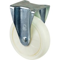 BS Rollen Bockrolle D.200mm Trgf.750kg Ku.Platte L135xB110mm Farbe Rl.weiß von Industrial Quality Supplies