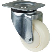 BS Rollen Lenkrolle D.125mm Trgf.450kg Ku.Platte L135xB110mm Farbe Rl.weiß von Industrial Quality Supplies