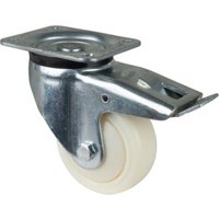 BS Rollen Lenkrolle D.125mm Trgf.450kg m.Festst.Ku.135x110mm weiß von Industrial Quality Supplies