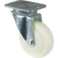 BS Rollen Lenkrolle D.150mm Trgf.600kg Ku.Platte L138xB110mm Farbe Rl.weiß von Industrial Quality Supplies