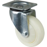 BS Rollen Lenkrolle D.150mm Trgf.650kg Ku.Platte L135xB110mm Farbe Rl.weiß von Industrial Quality Supplies