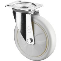 BS Rollen Lenkrolle D.200mm Trgf.300kg Ku.Platte L135xB110mm Farbe Rl.weiß BS Rollen Lenkrolle D.200mm Trgf.300kg Ku.Platte L135xB110mm Farbe Rl.weiß von Industrial Quality Supplies