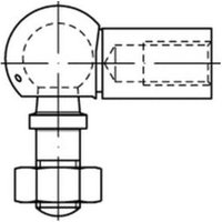 DIN 71802 Winkelgelenk Stahl 16 - M 10 galv. verzinkt von Industrial Quality Supplies