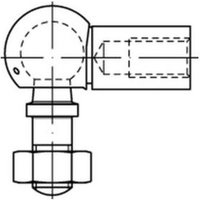 DIN 71802 Winkelgelenk Stahl 19 - M 14 x 1,5 galv. verzinkt von Industrial Quality Supplies