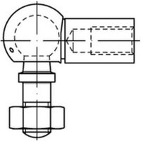 DIN 71802 Winkelgelenke 2 Stahl AS 16 - M 12 galvanisch verzinkt gal Zn S von Industrial Quality Supplies