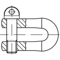 DIN 82101 Schäkel Stahl A GR. 0,4 galvanisch verzinkt gal Zn S von Industrial Quality Supplies