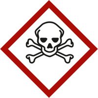 Gefahrstoffsymbol Totenkopf mit gekreuzten Knochen, Typ: 03037 von Industrial Quality Supplies
